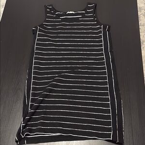 Black and White Striped Women's Dress